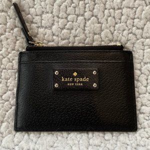 Kate Spade Small Zip Card Holder Wallet Black